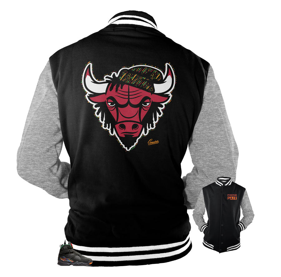 Retro 8 Air Raid Rasta Bull Jacket