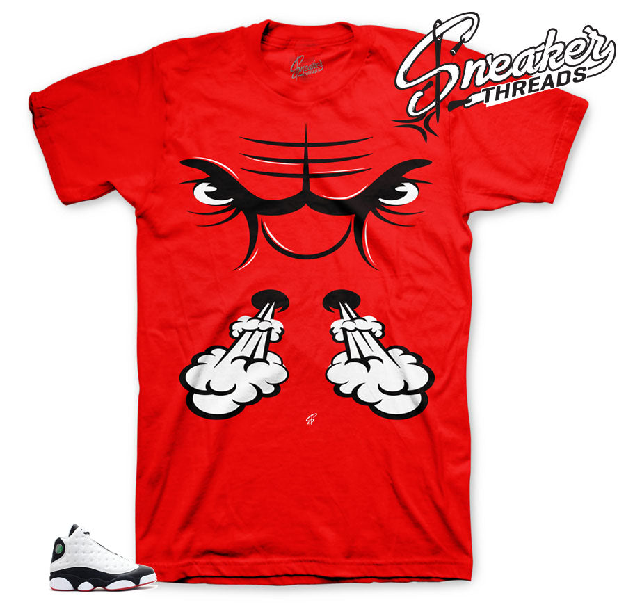 Retro 13 He Got Game Raging Face Shirt