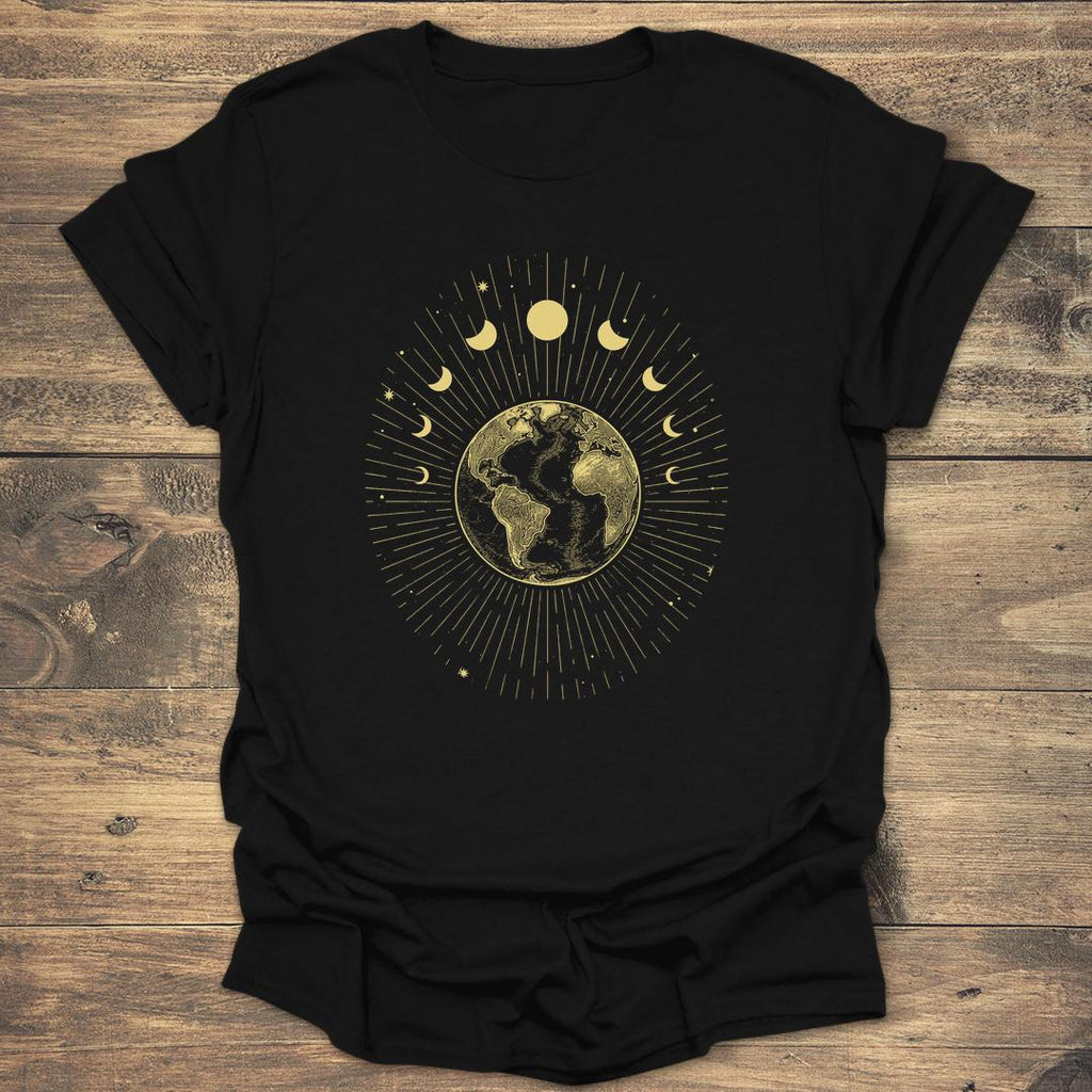 Gold Celestial Earth and Moon Phases product image 1