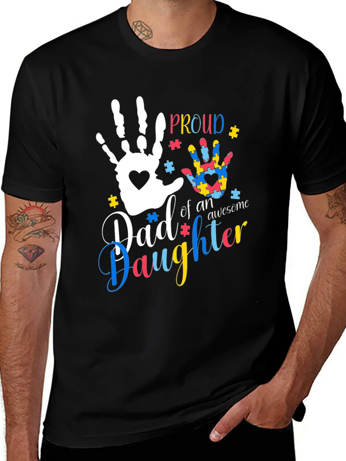 Proud Autism Dad T-Shirt product image 1