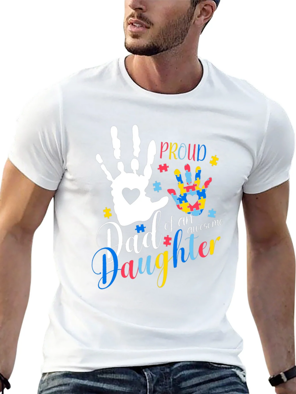 Proud Autism Dad T-Shirt product image 12