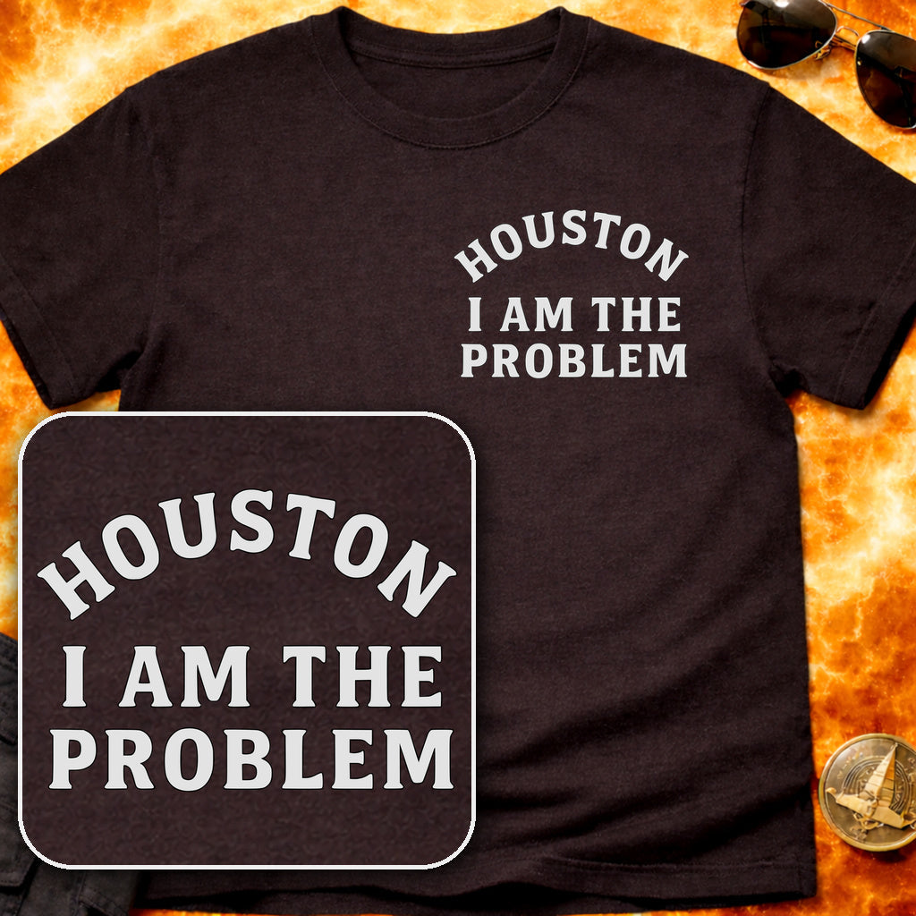 Houston I am the Problem Pocket Patch T-Shirt product image 2