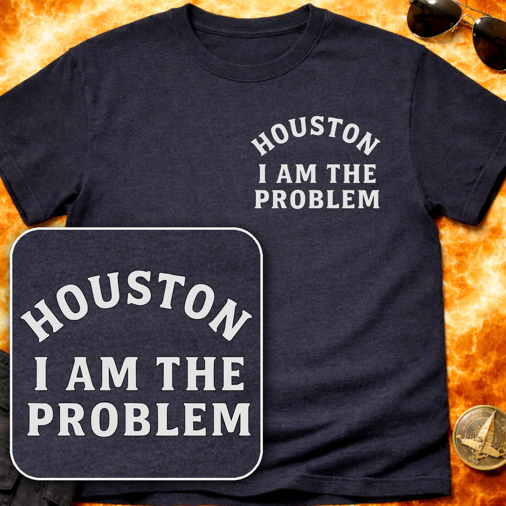 Houston I am the Problem Pocket Patch T-Shirt product image 1