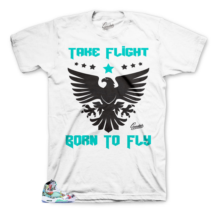Retro 5 Wings Born to Fly Shirt
