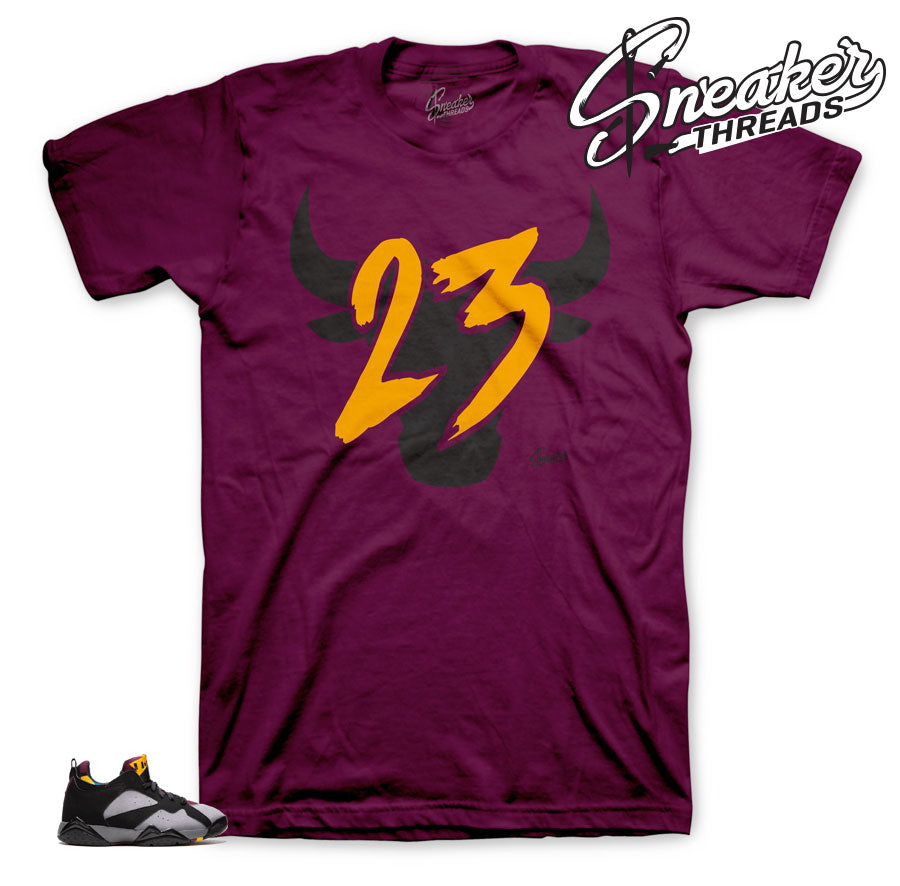 Retro 7 Low Bordeaux Toro Shirt