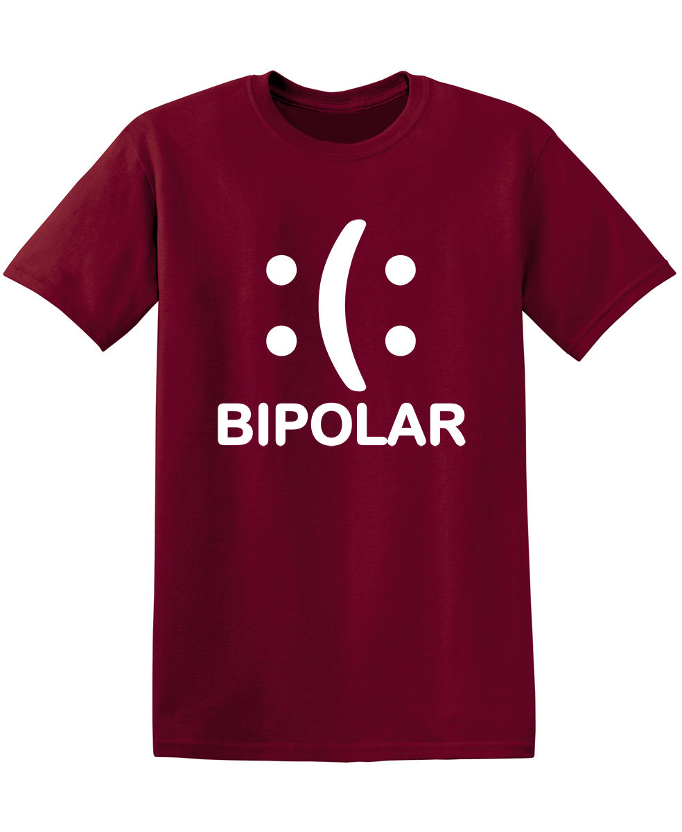 Bipolar Emoticon Smile Face Sad T-Shirt product image 1
