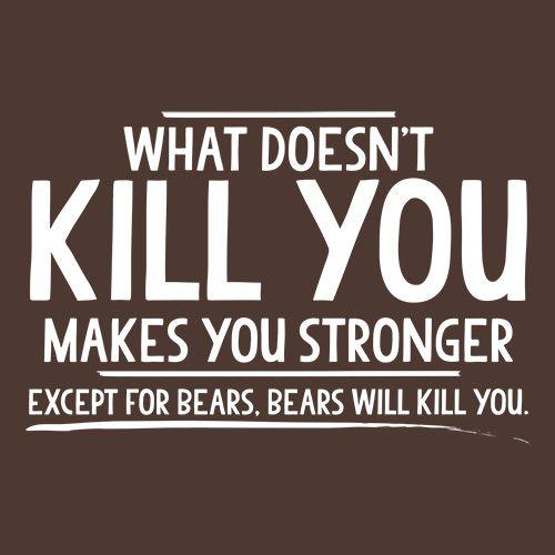 What doesn't kill you makes stronger Except for bears product image 2