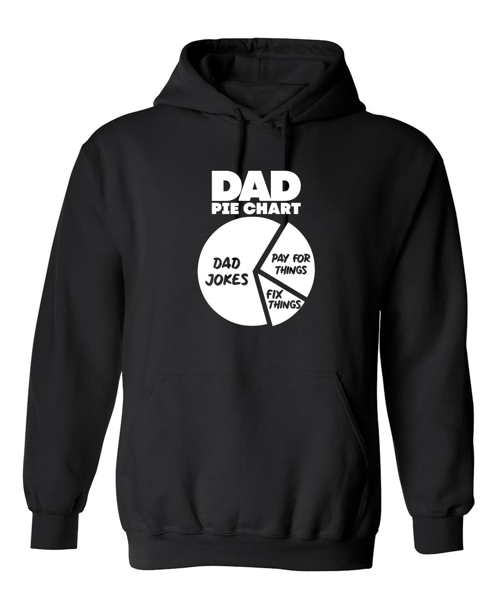 Dad Pie Chart, Jokes Black Hoodie T-Shirt product image 1