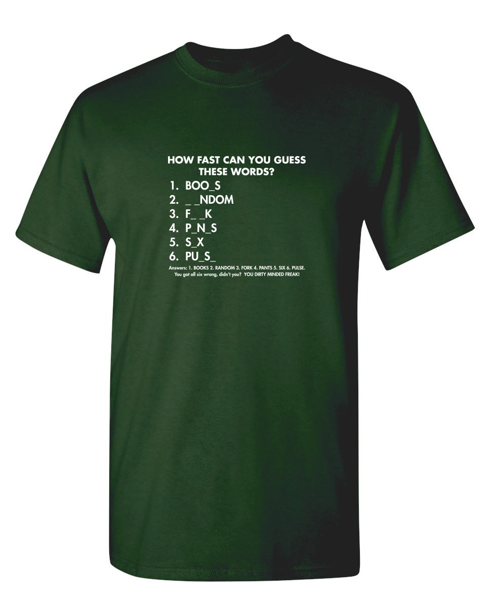 Regular How Fast Can You Guess T-Shirt product image 1