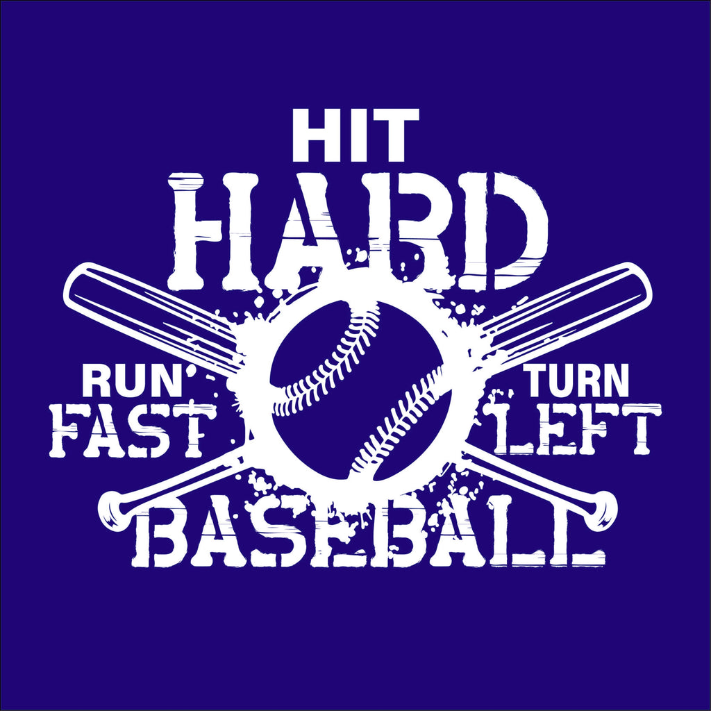 Hit Hard, Run Fast, Turn Left Baseball Shirt product image 2