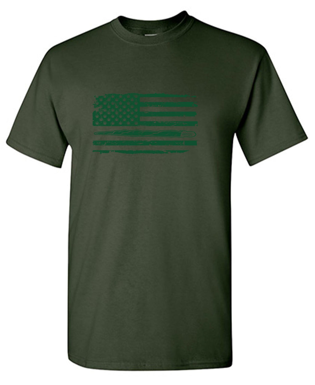 420 USA Flag Funny Mens T-Shirt product image 1