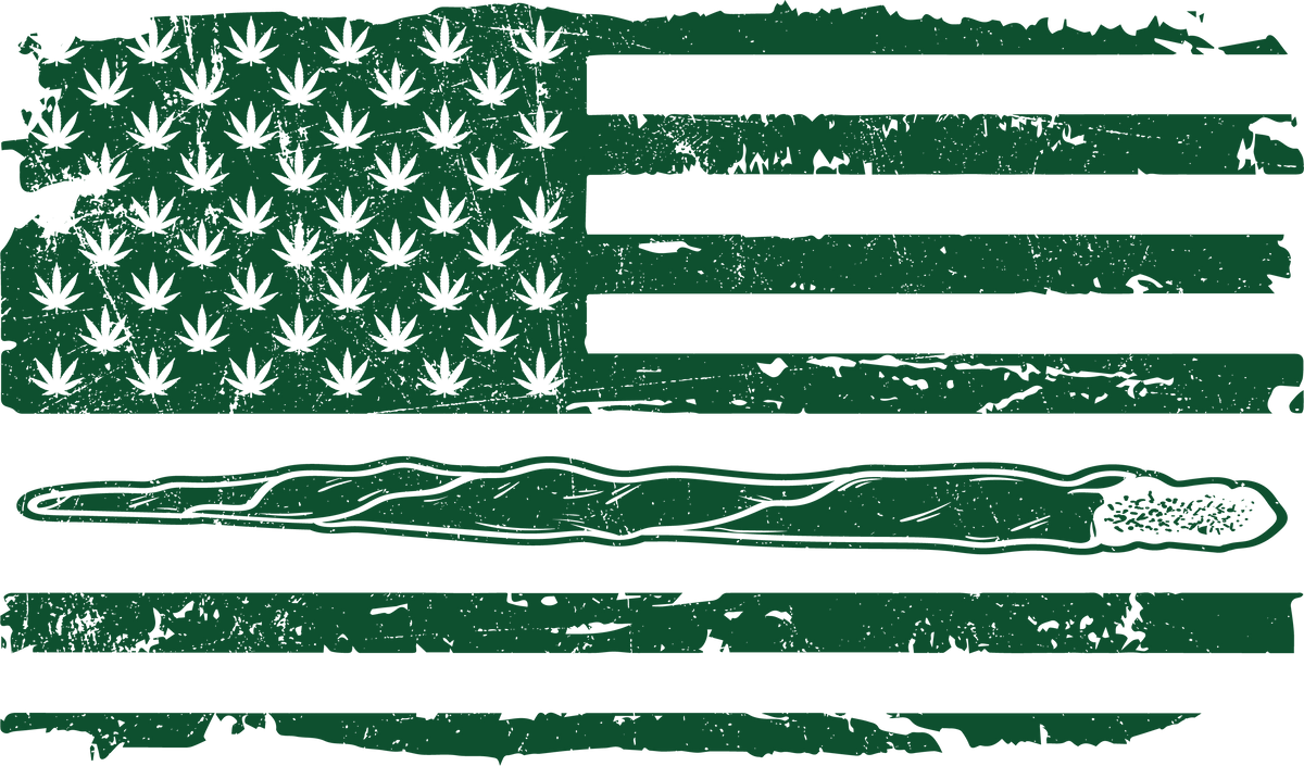 420 USA Flag Funny Mens T-Shirt product image 2