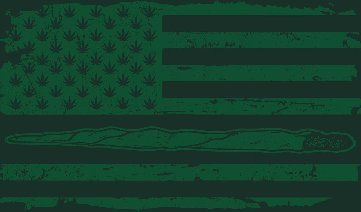 420 USA Flag Funny Mens T-Shirt product image 2