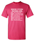 Senior Citizen Texting Codes T-Shirt product image 1