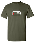 1% Battery Funny Shirts