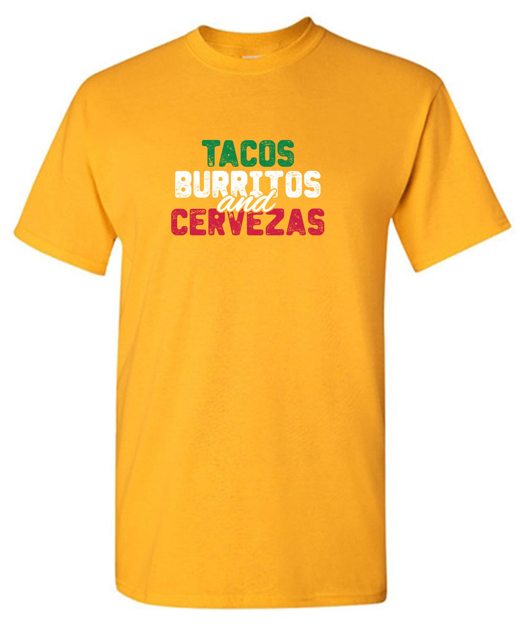 Tacos Burritos and Cervezas Funny Tee product image 1