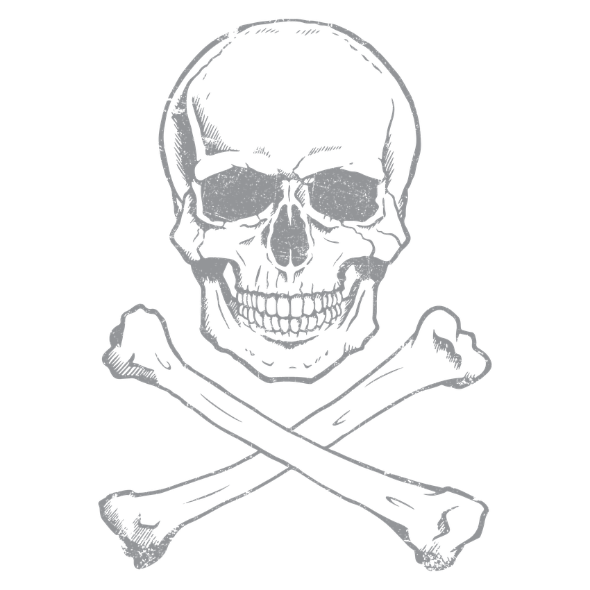 Sketchy Skull Mens Tee Pirate T-Shirt product image 2