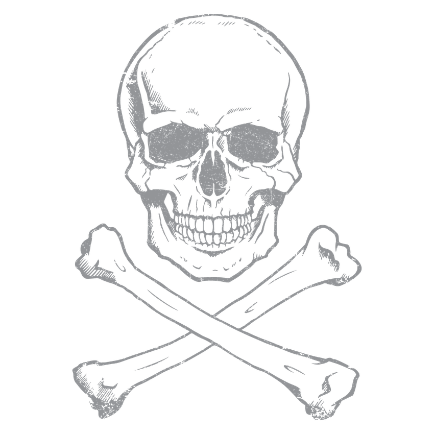 Sketchy Skull Mens Tee Pirate T-Shirt product image 3