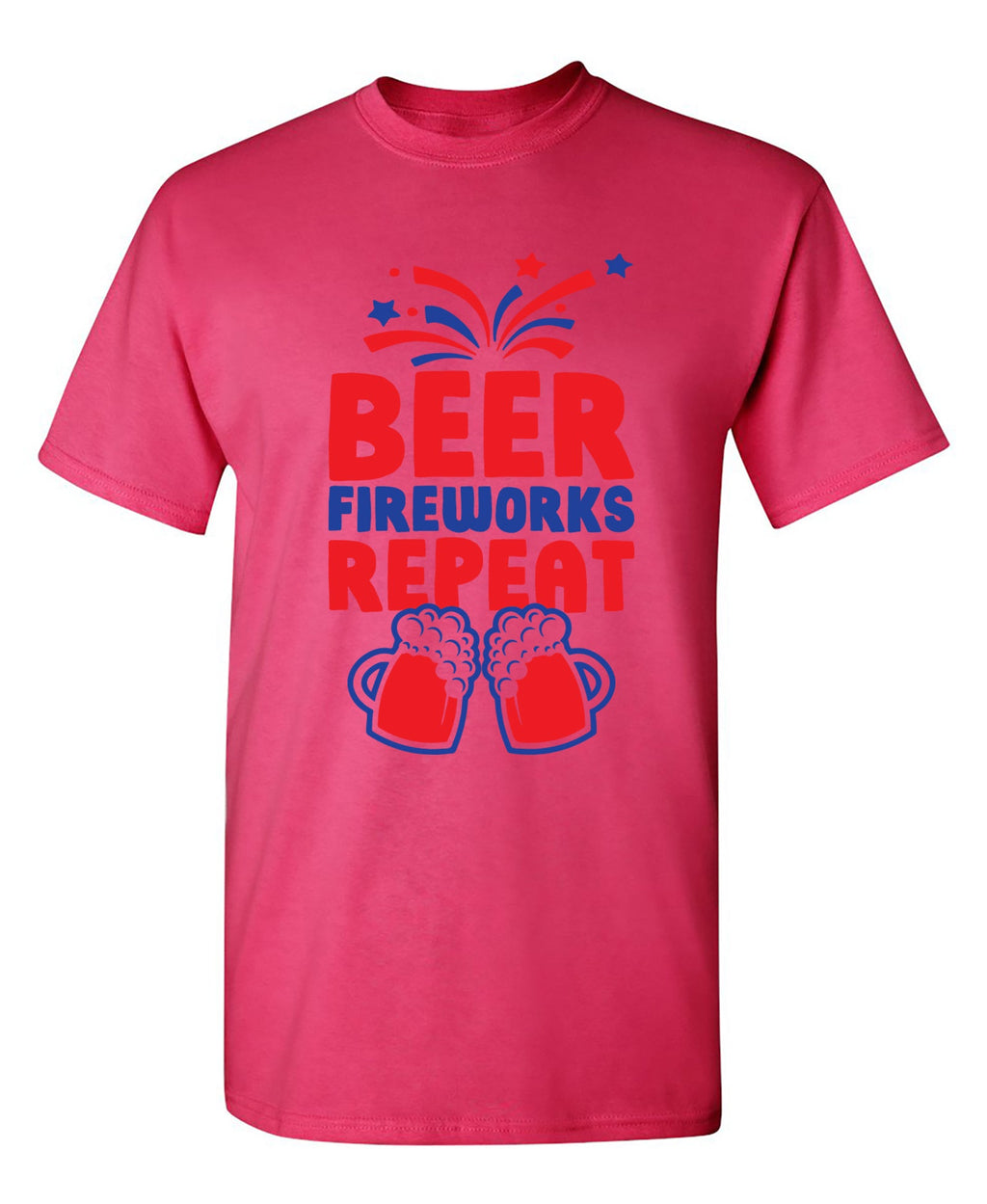 Beer, Firewords, Repeat 4th of July T Shirt product image 1