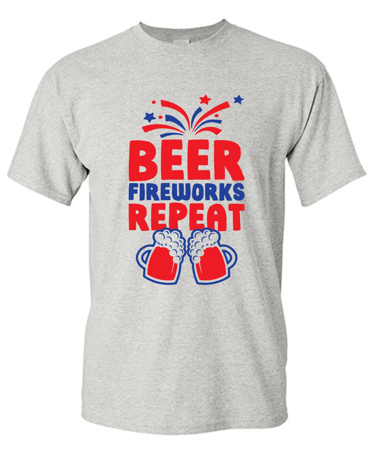 Beer, Firewords, Repeat 4th of July T Shirt product image 1