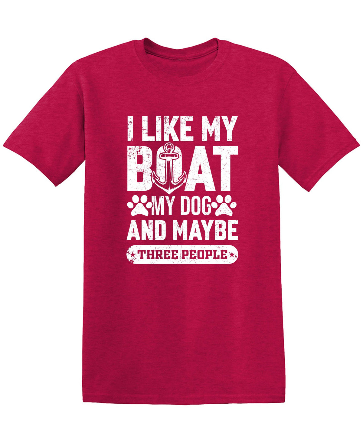 I Like my Boat, My Dog and Maybe Three People, Mens T Shirt product image 1