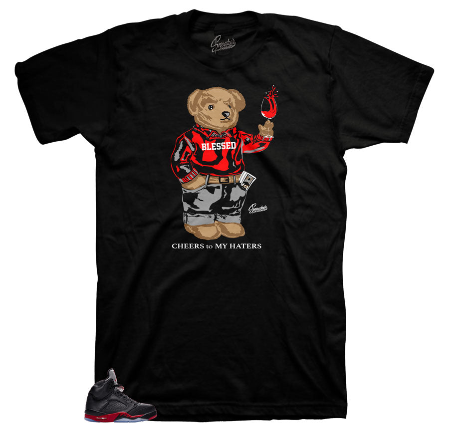 Retro 5 Satin Cheers Bear Shirt