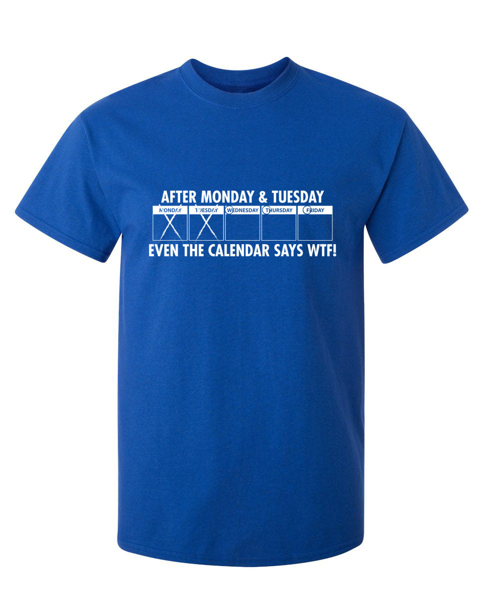 After Monday & Tuesday Even The Calender Says WTF T-Shirt product image 1