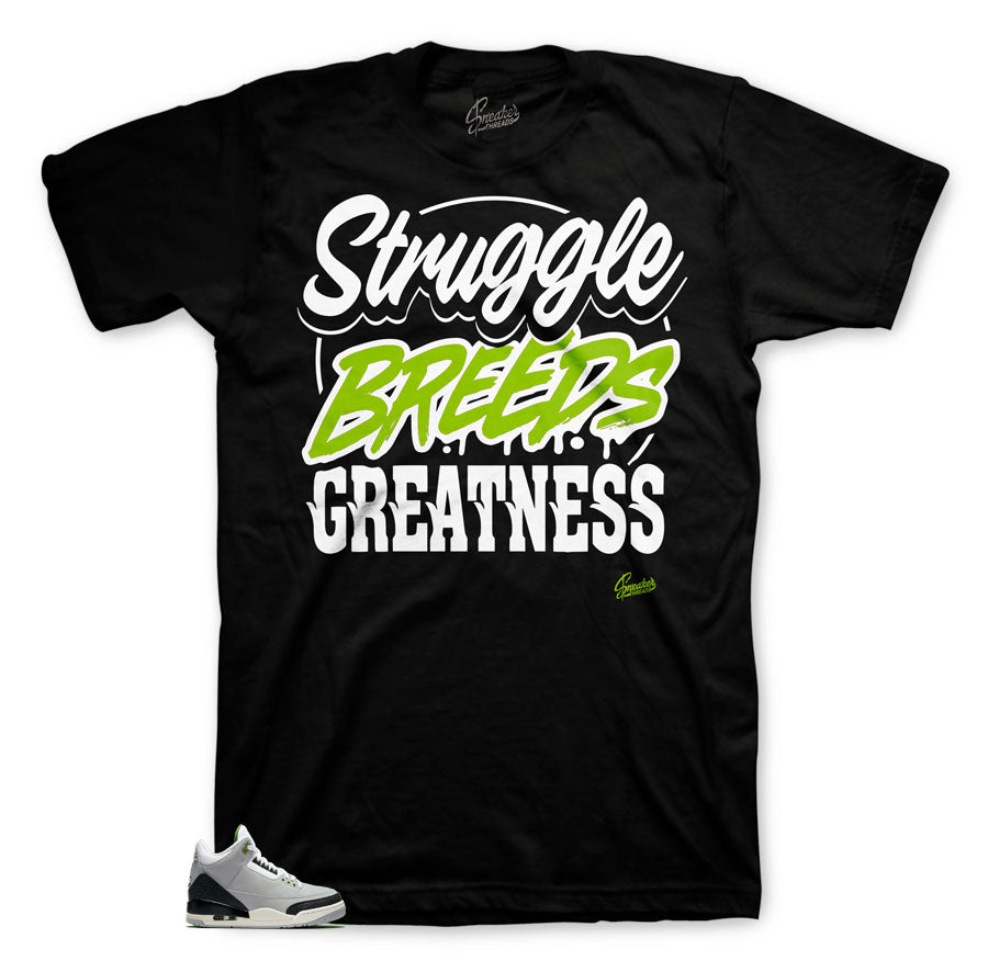 Retro 3 Chlorophyll Struggle Breed Shirt
