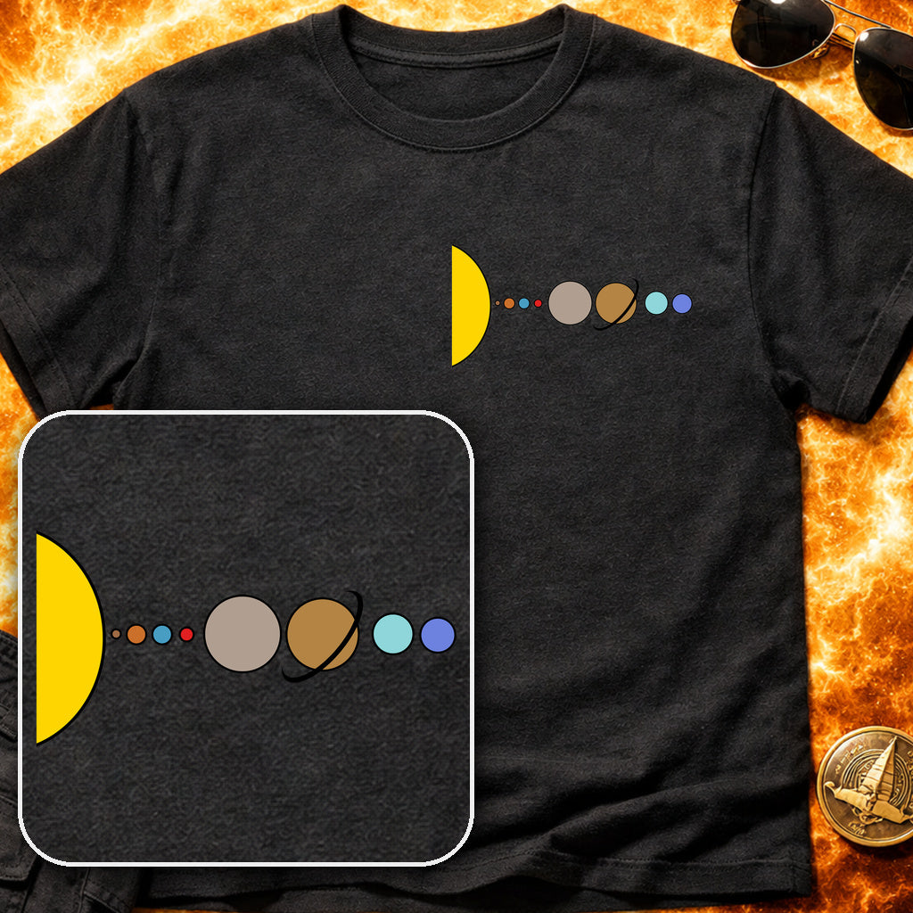 Solar System Flat Pocket T-Shirt product image 1