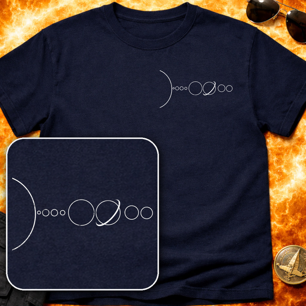 Solar System Line Pocket T-Shirt product image 2