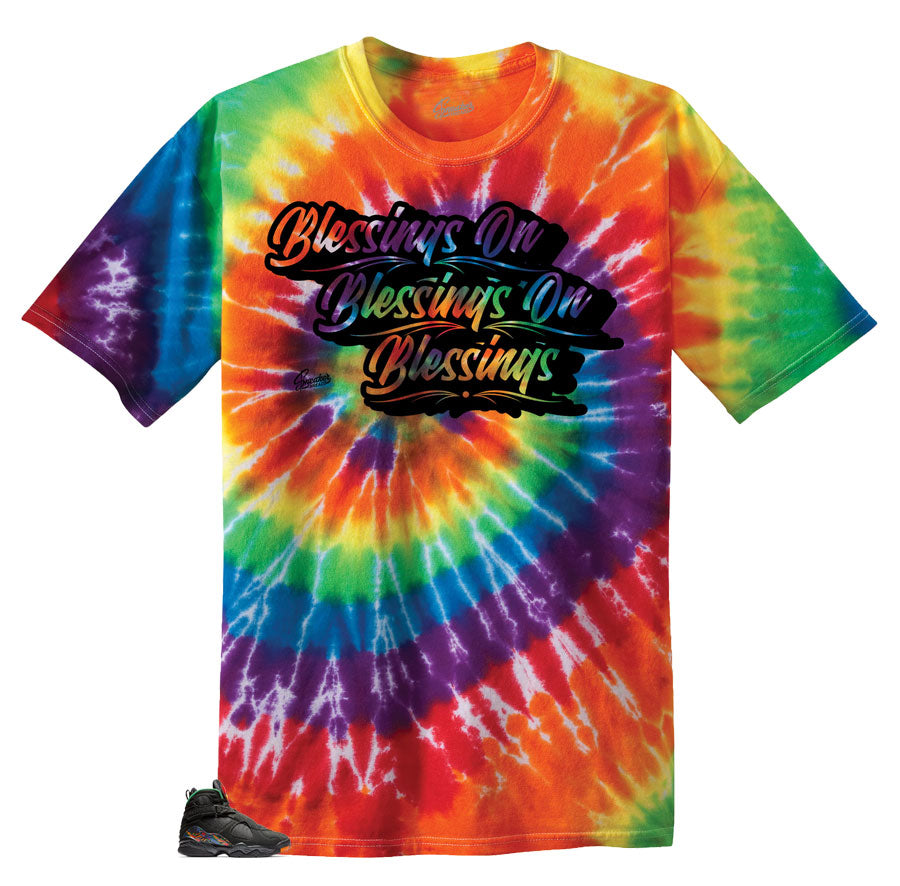 Retro 8 Air Raid Blessings Tie Dye Shirt