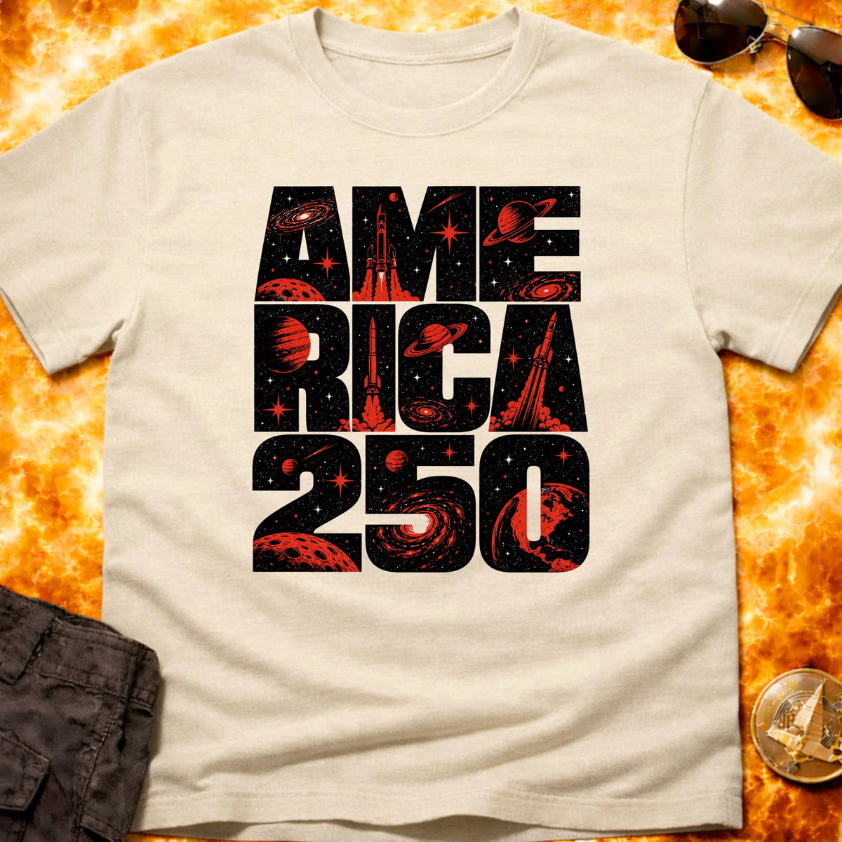 America 250 Graphic Text T-Shirt product image 3