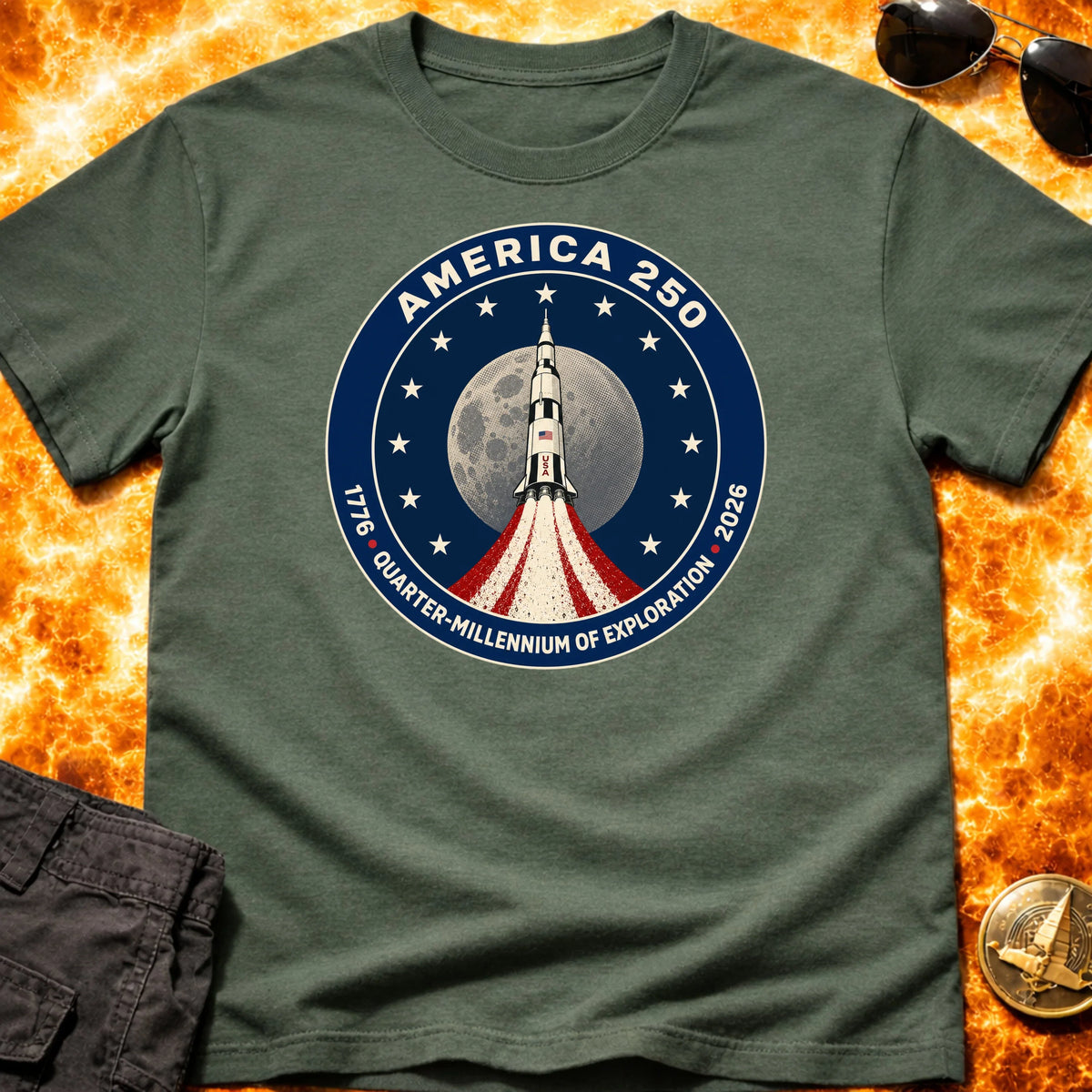 America 250 Quarter Millenium Patch T-Shirt product image 1