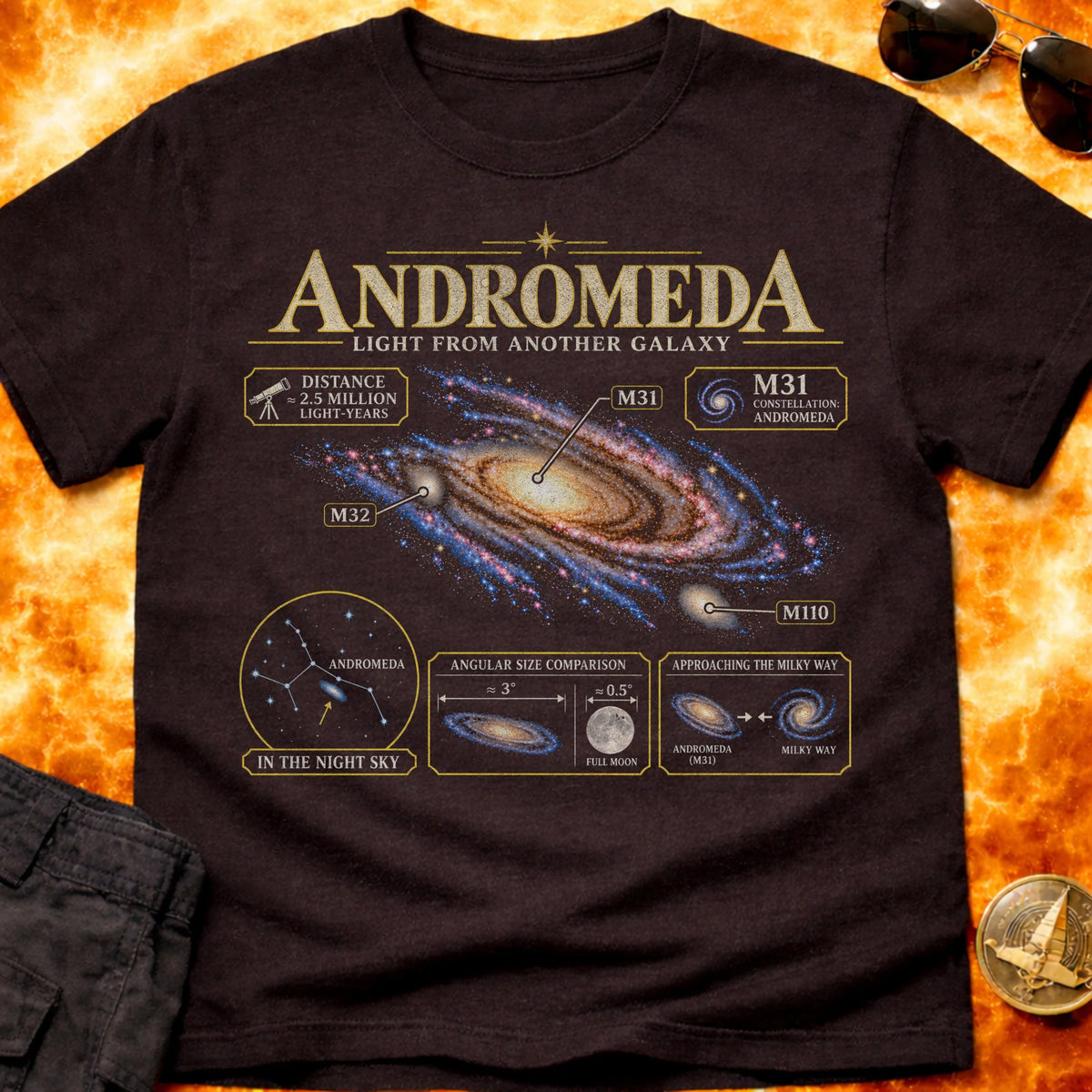 Andromeda Infographic T-Shirt product image 3