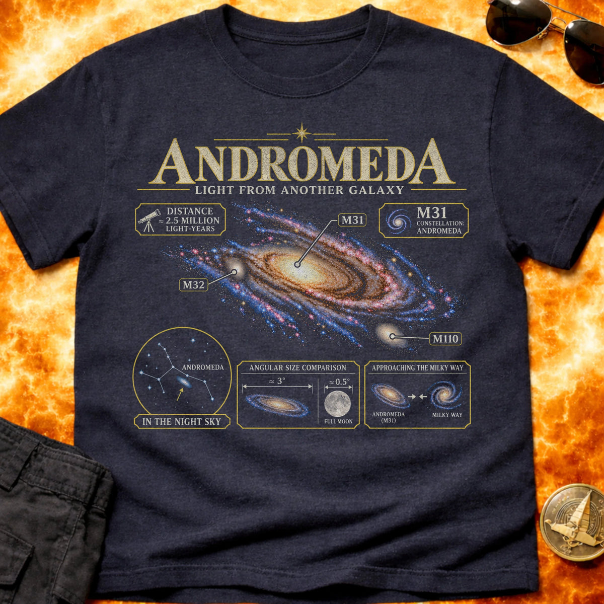 Andromeda Infographic T-Shirt product image 4