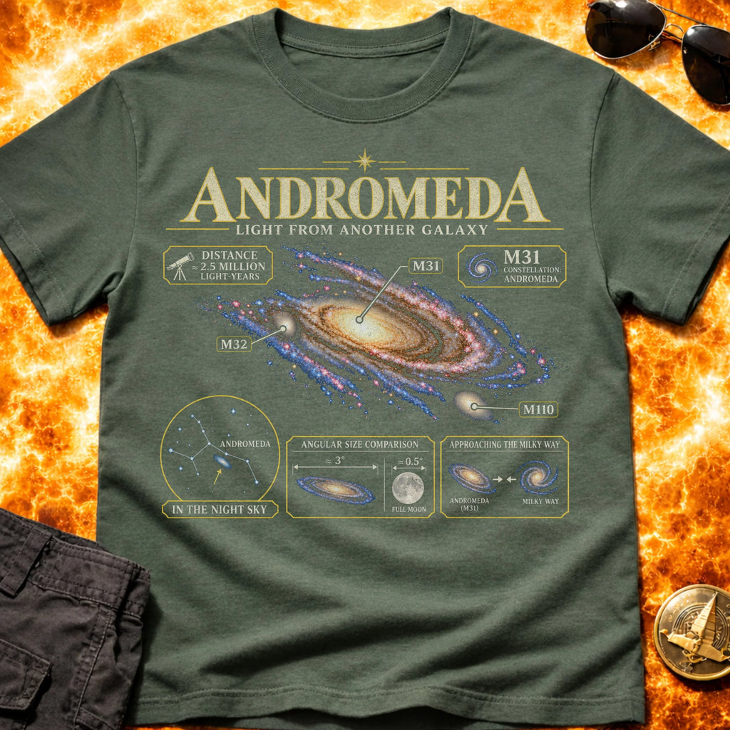 Andromeda Infographic T-Shirt product image 6