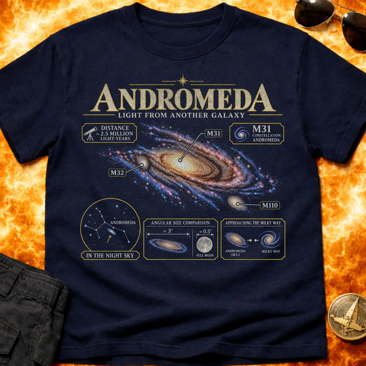 Andromeda Infographic T-Shirt product image 2