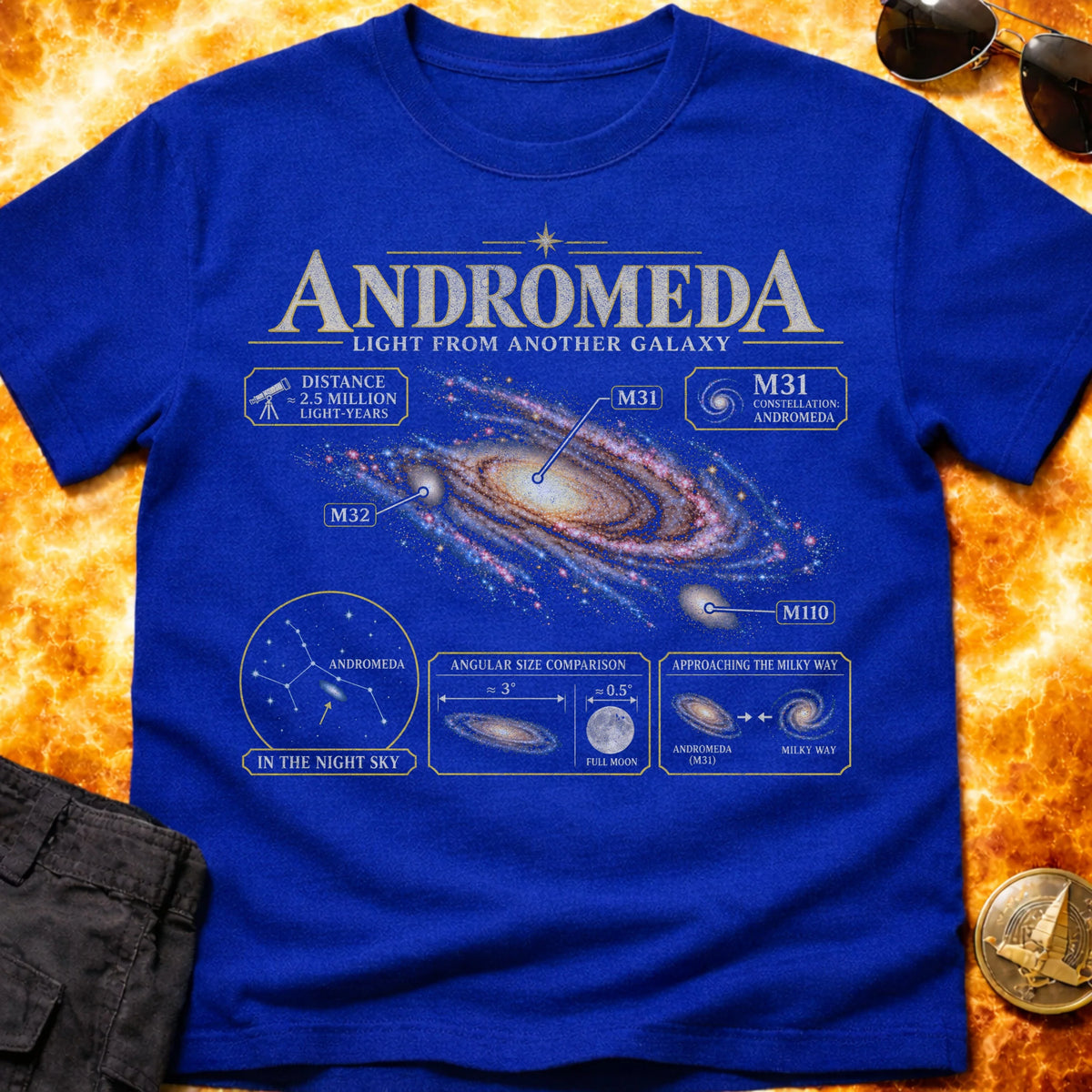 Andromeda Infographic T-Shirt product image 5