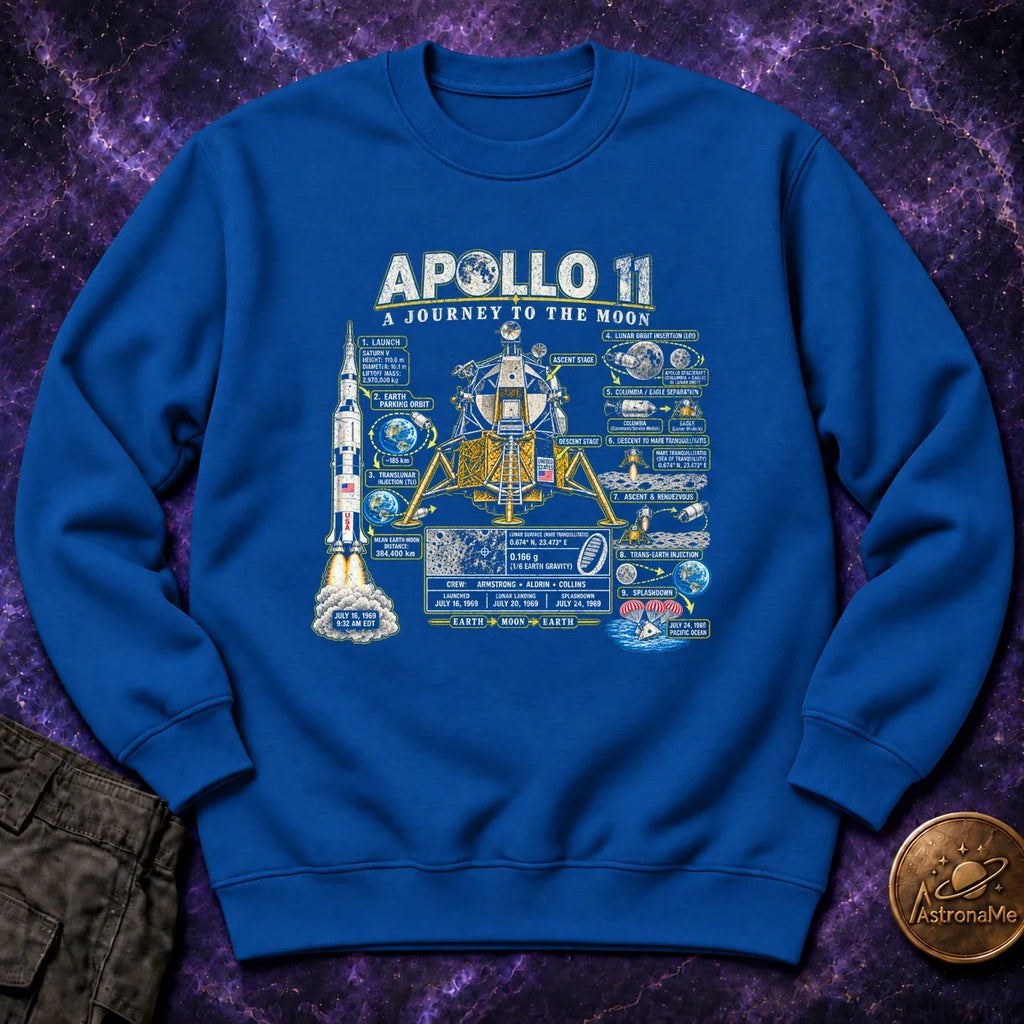 Apollo 11 Infographic Crewneck Sweatshirt product image 1