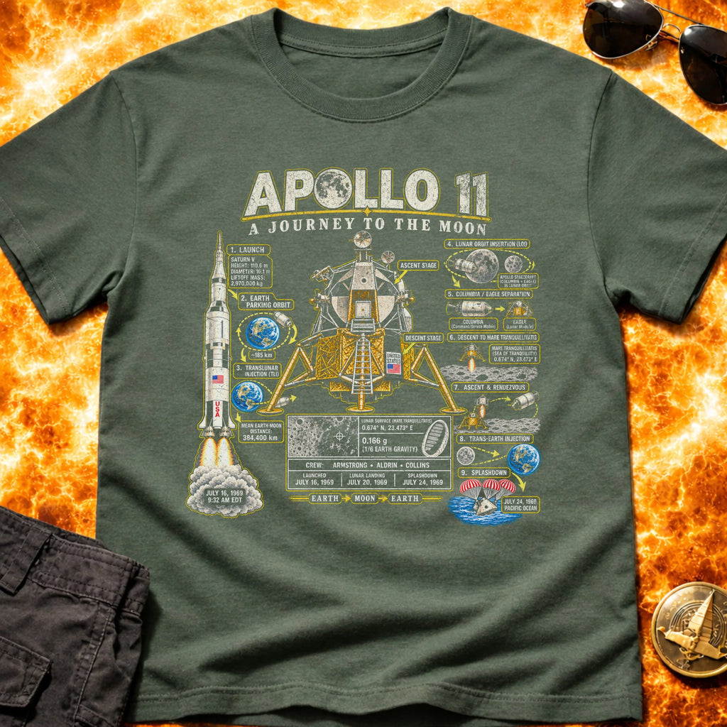 Apollo 11 Infographic T-Shirt product image 6