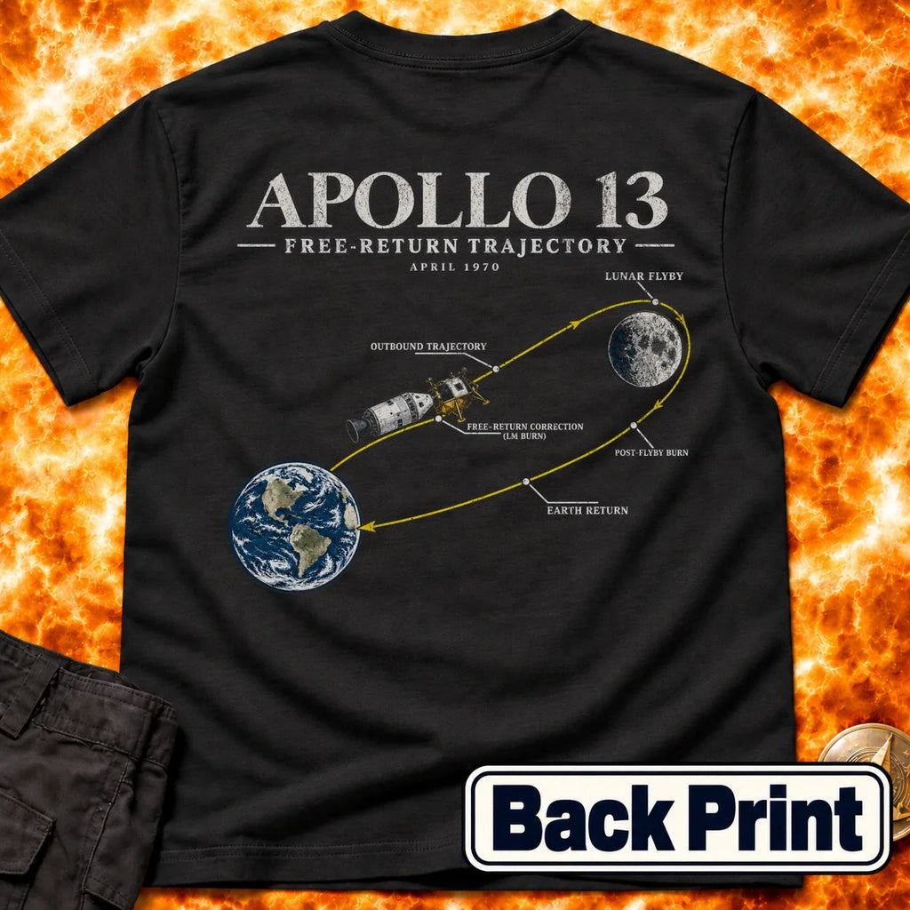 Apollo 13 Free Return Back Print T-Shirt product image 6