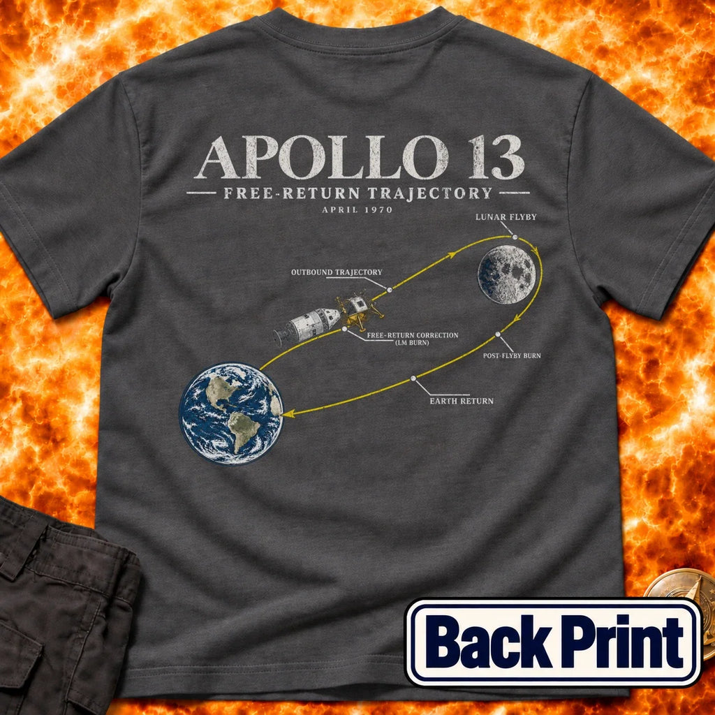 Apollo 13 Free Return Back Print T-Shirt product image 4