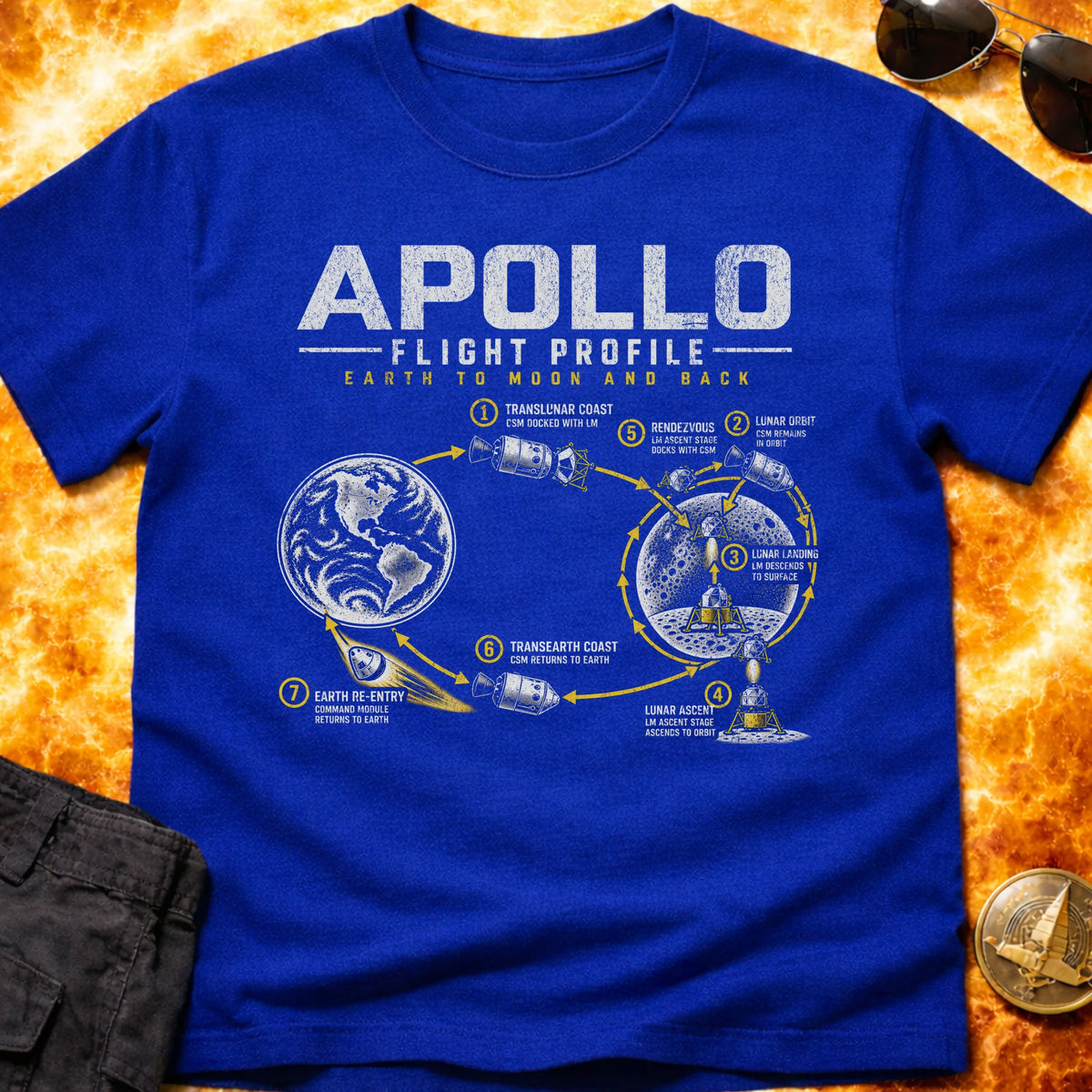 Apollo Flight Profile T-Shirt product image 4