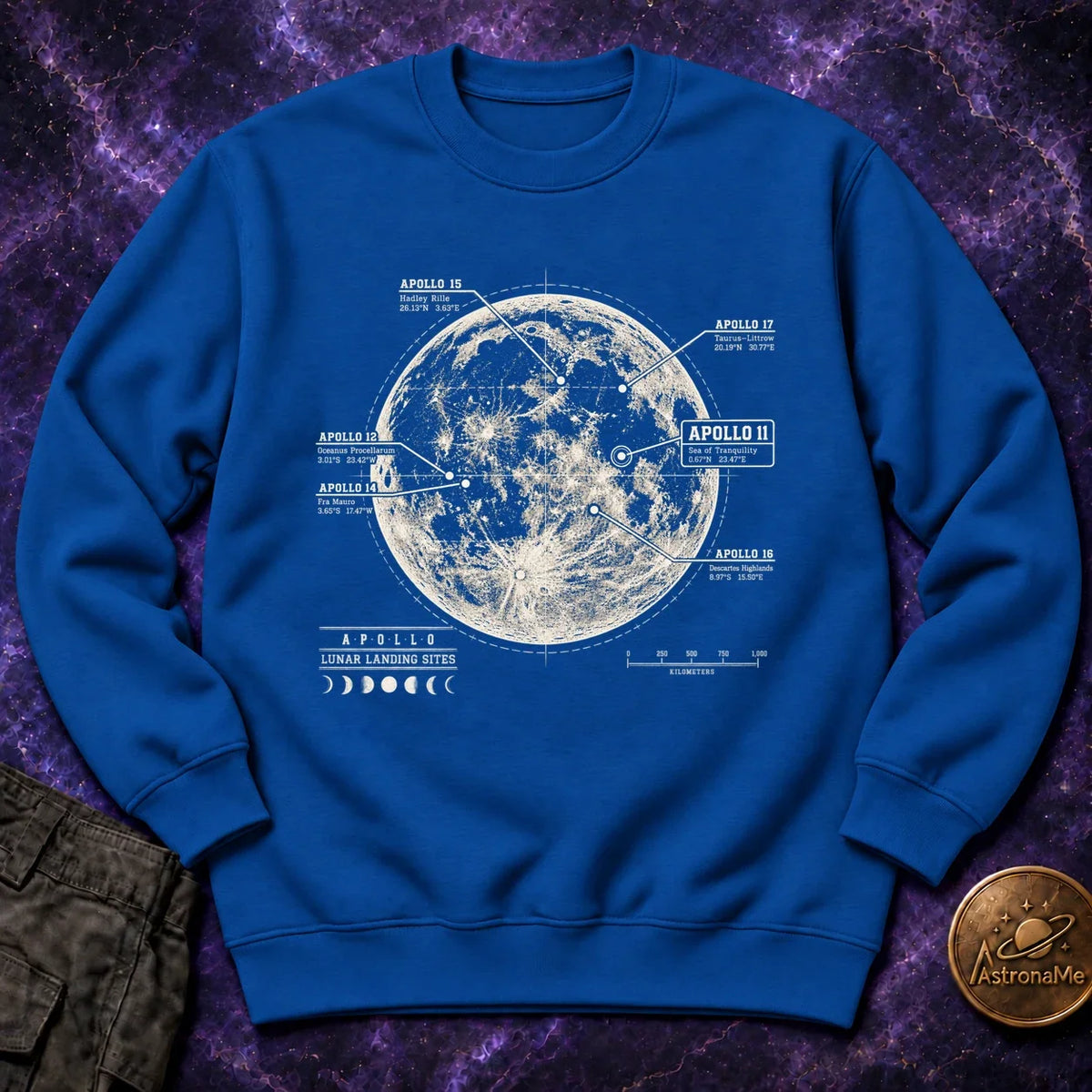 Apollo Landing Sites Crewneck Sweatshirt product image 4