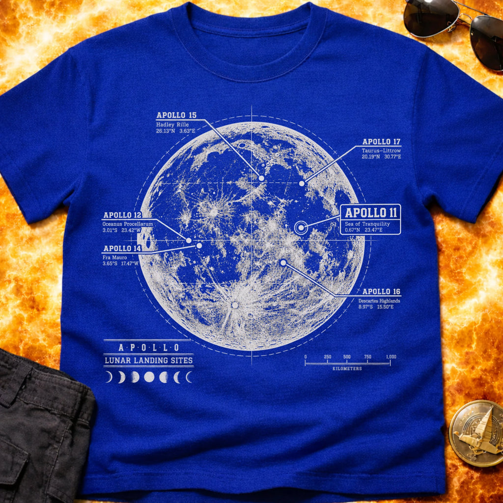 Apollo Landing Sites T-Shirt product image 6