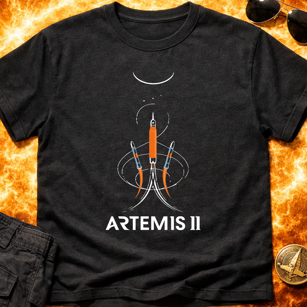 Artemis 2 Moon Rocket T-Shirt product image 2