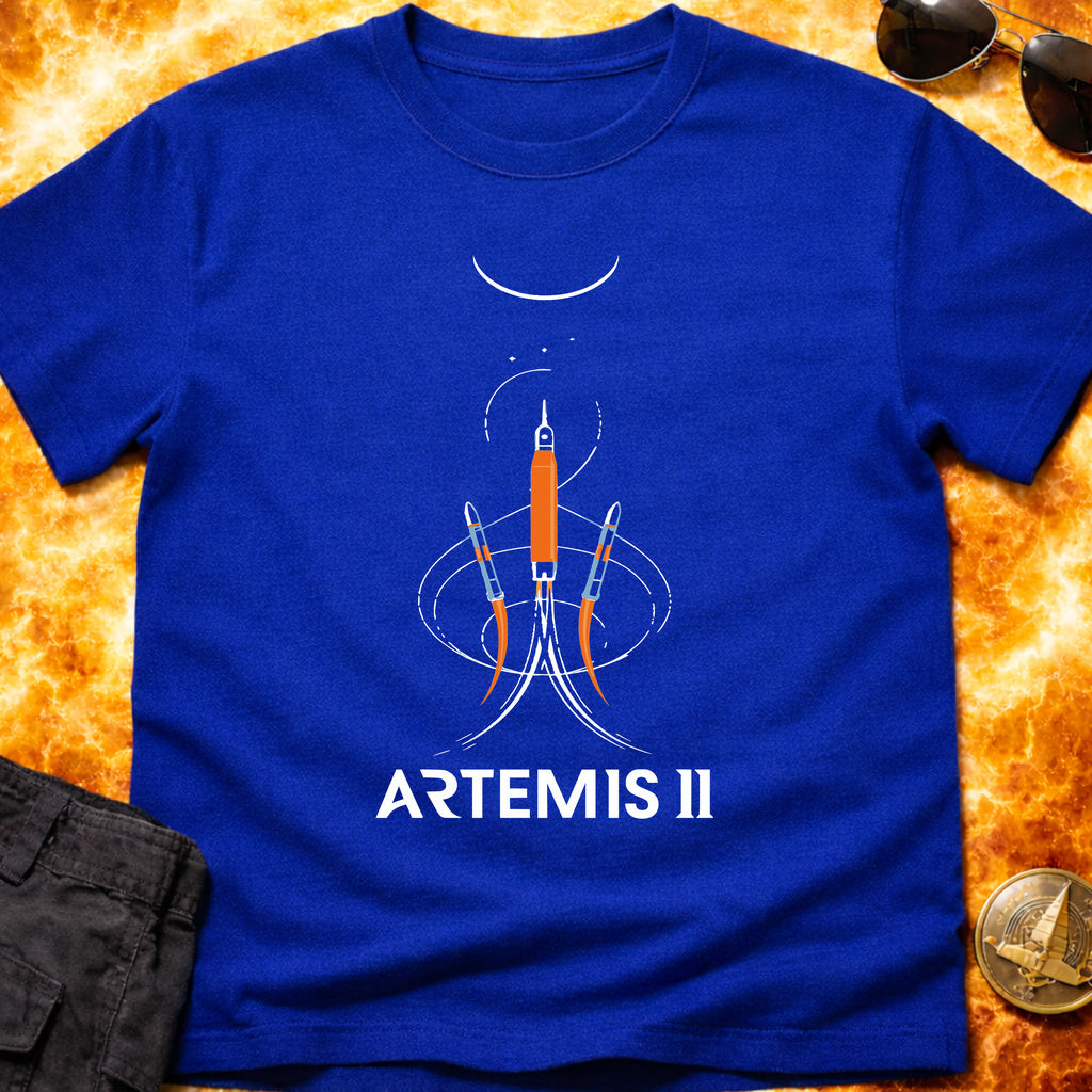 Artemis 2 Moon Rocket T-Shirt product image 7