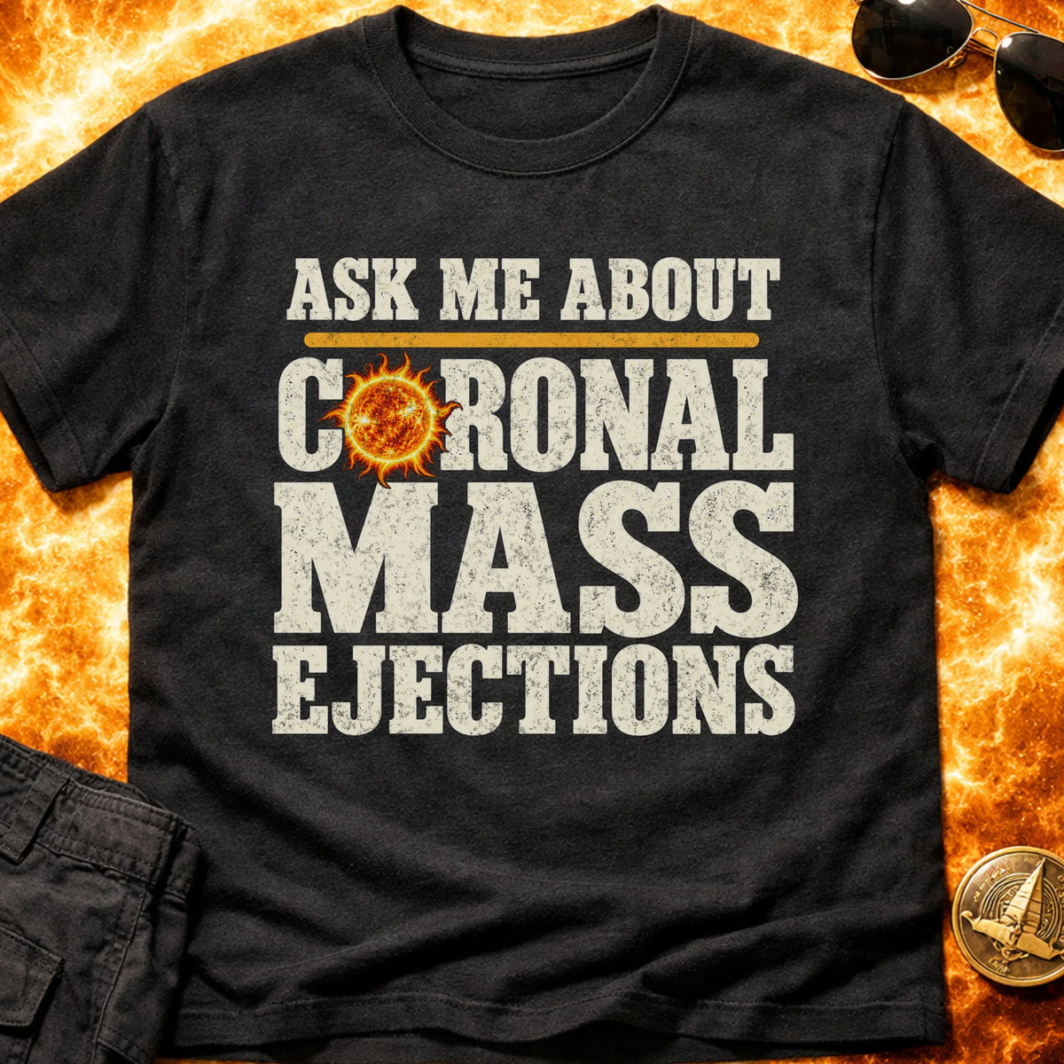 Ask Me Coronal Ejection Sun T-Shirt product image 3
