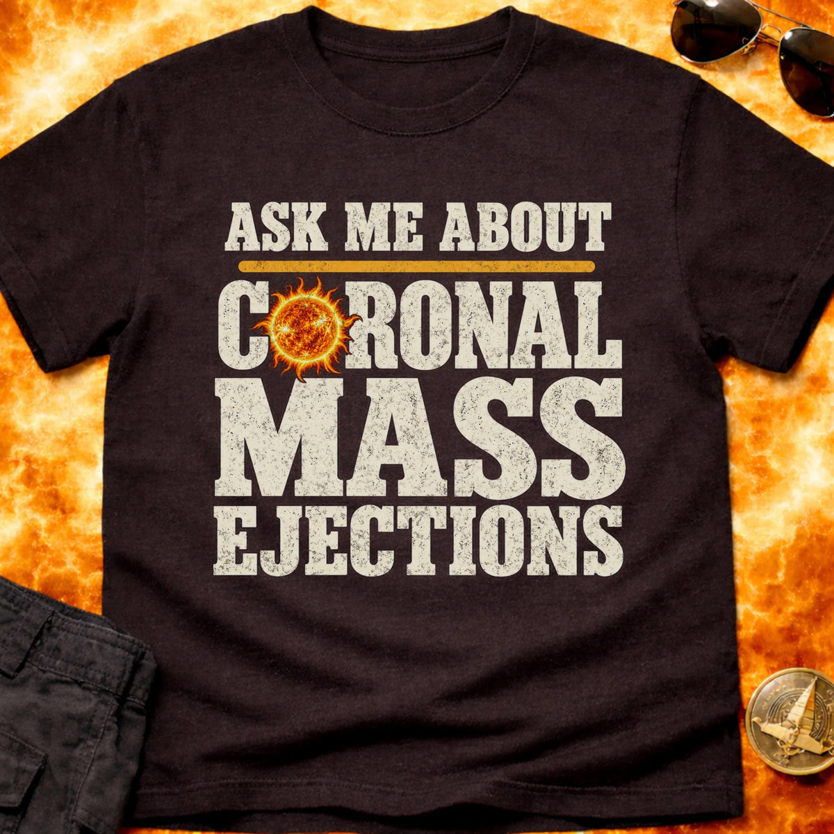 Ask Me Coronal Ejection Sun T-Shirt product image 2