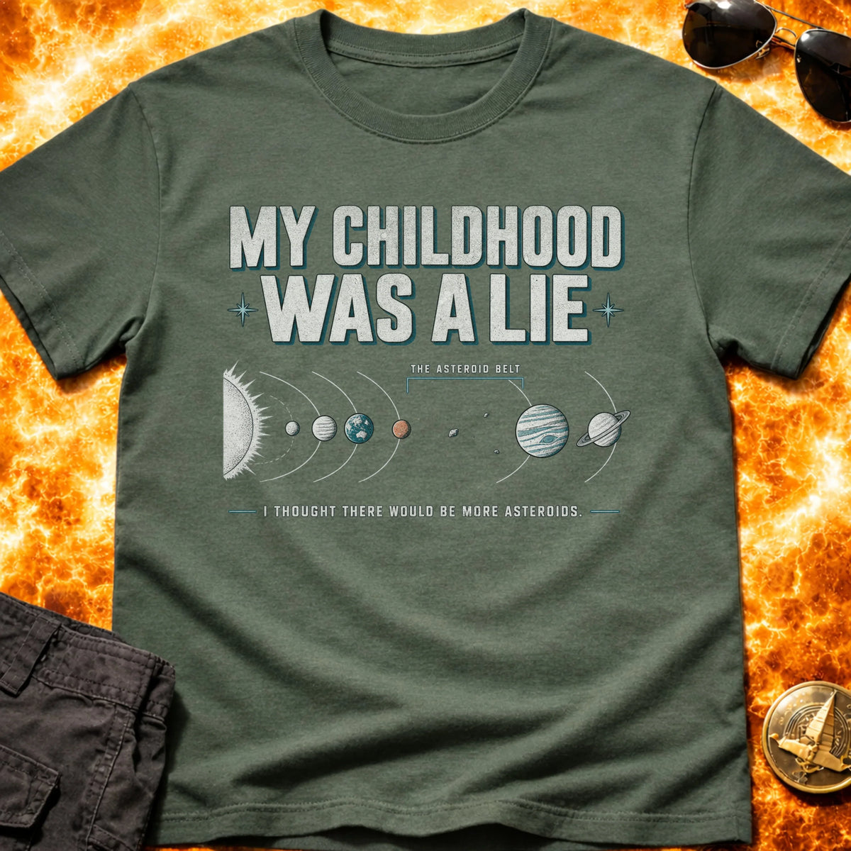 Asteroid Belt Childhood Lie T-Shirt product image 1